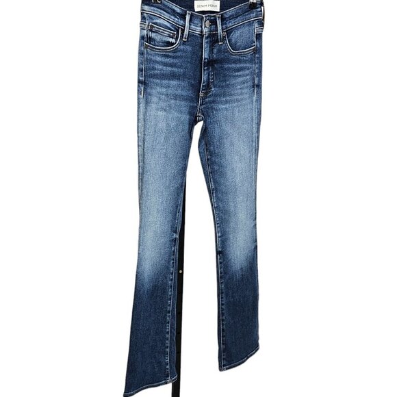 Denim Forum The Jane Mid Rise Boot Jeans Blue Size  25 - Picture 3 of 10